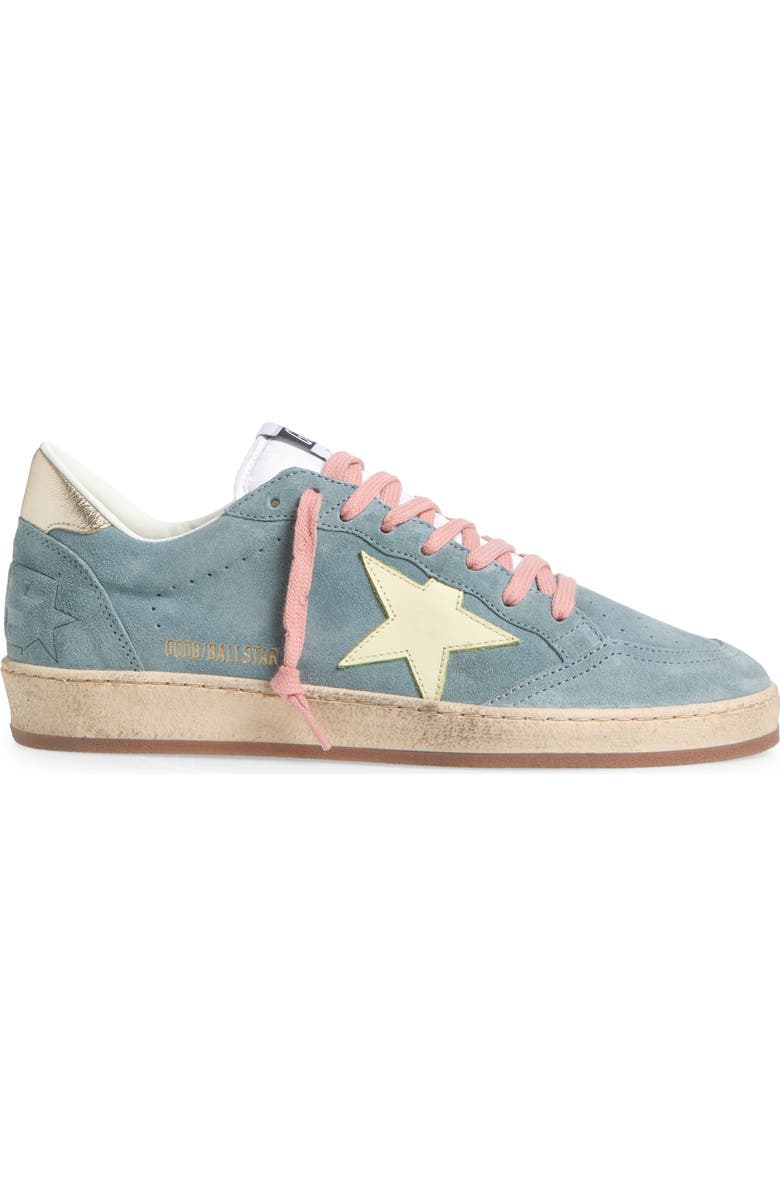 Golden Goose Ball Star Low Top Sneaker, Alternate, color, Silver Blue/ Light Yellow
