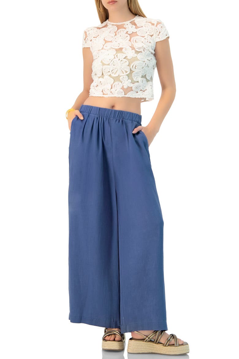 See-Through Embroidered Top, Alternate, color, Ivory