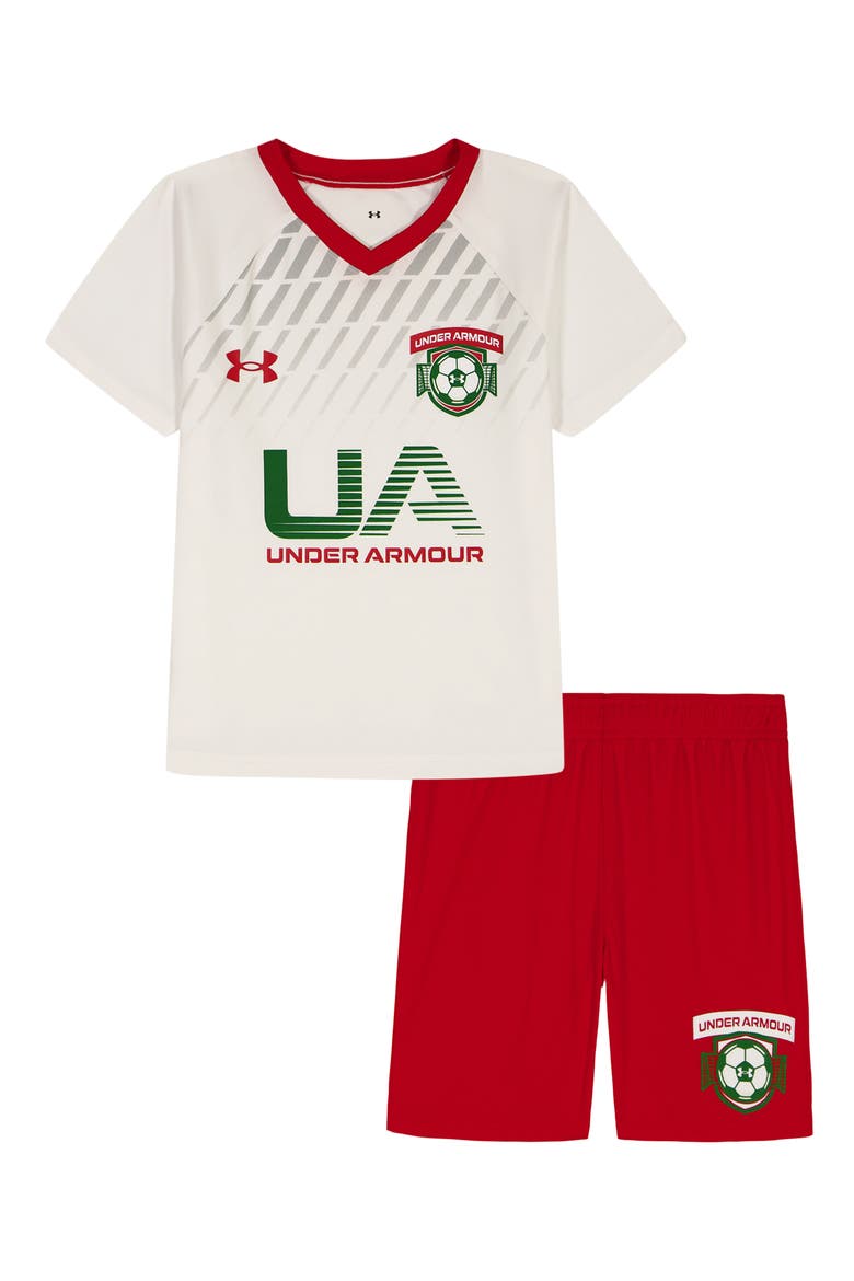 Kids' UA Tech Soccer Jersey & Shorts Set, Main, color, RED
