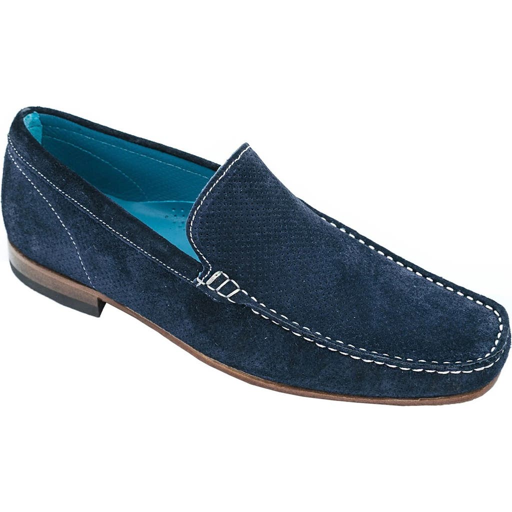 Belvedere Diego Perforated Driver In Blue
