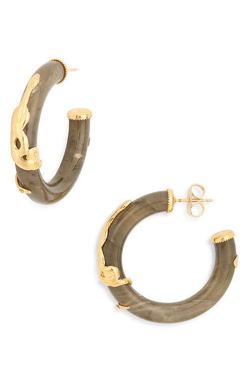 Gas Bijoux Small Cobra Hoop Earrings In Gold