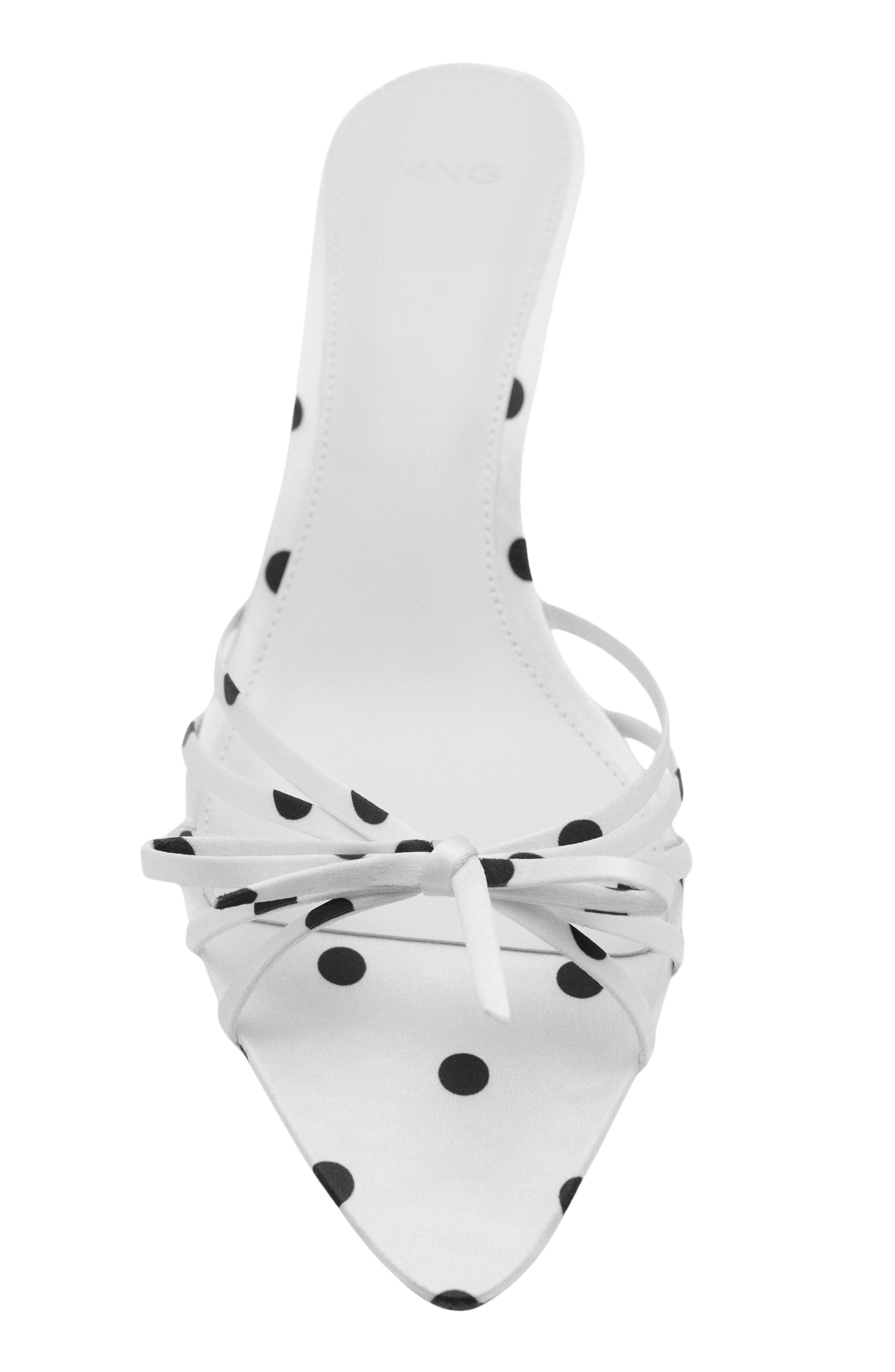 Polka Dot Strap Sandal, Alternate, color, WHITE