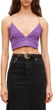 maje Lapraia Crop Chain Strap Camisole