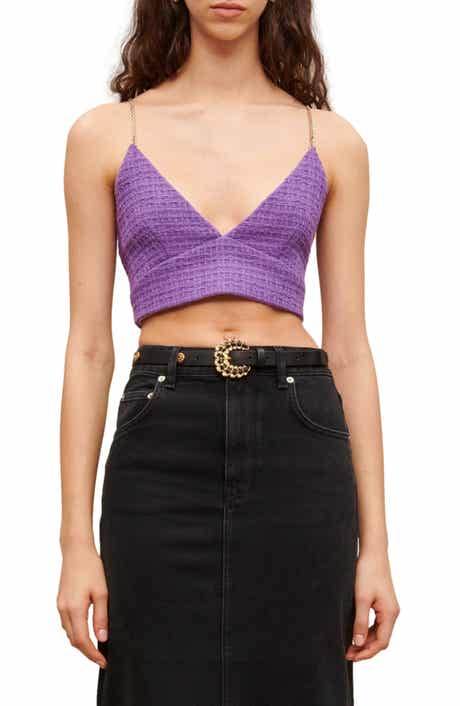 maje Lapraia Crop Chain Strap Camisole