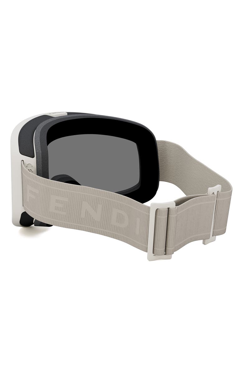 Fendi Ski Mask with Logo Mirrored Lens, Alternate, color, Grey/ Smoke Mirror