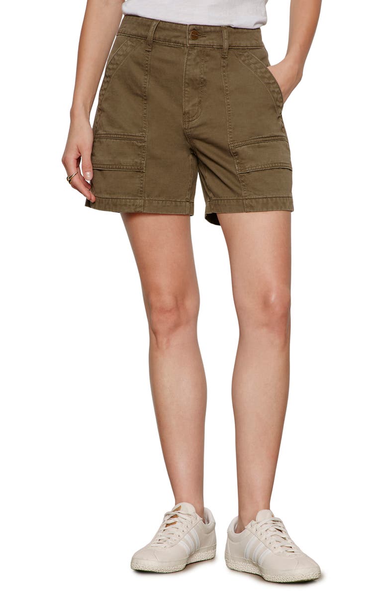 Sanctuary Boyfriend Utility Shorts, Main, color, Burnt Olive Green