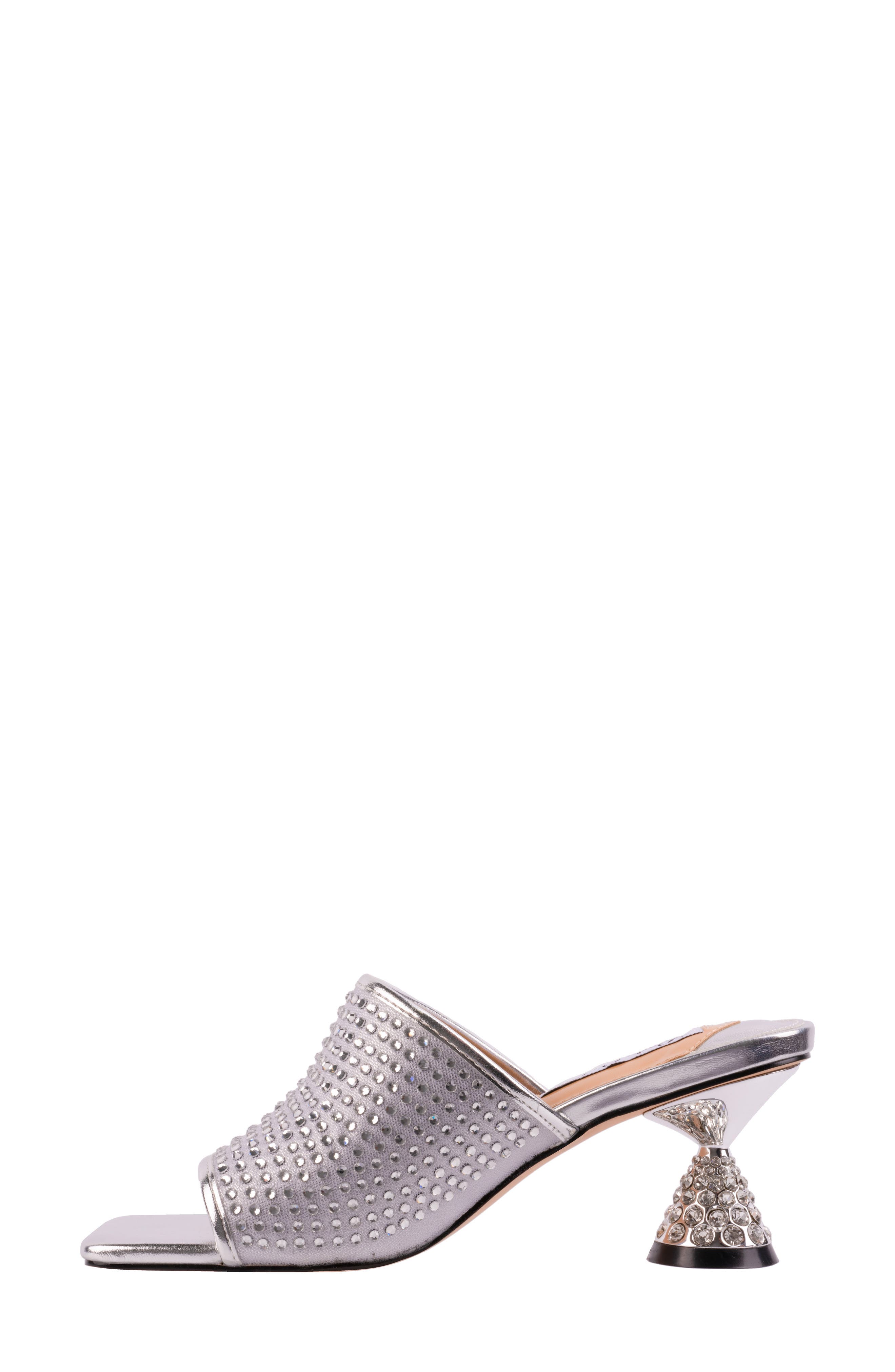 LADY COUTURE Rhinestone Slide Sandal, Alternate, color, Silver