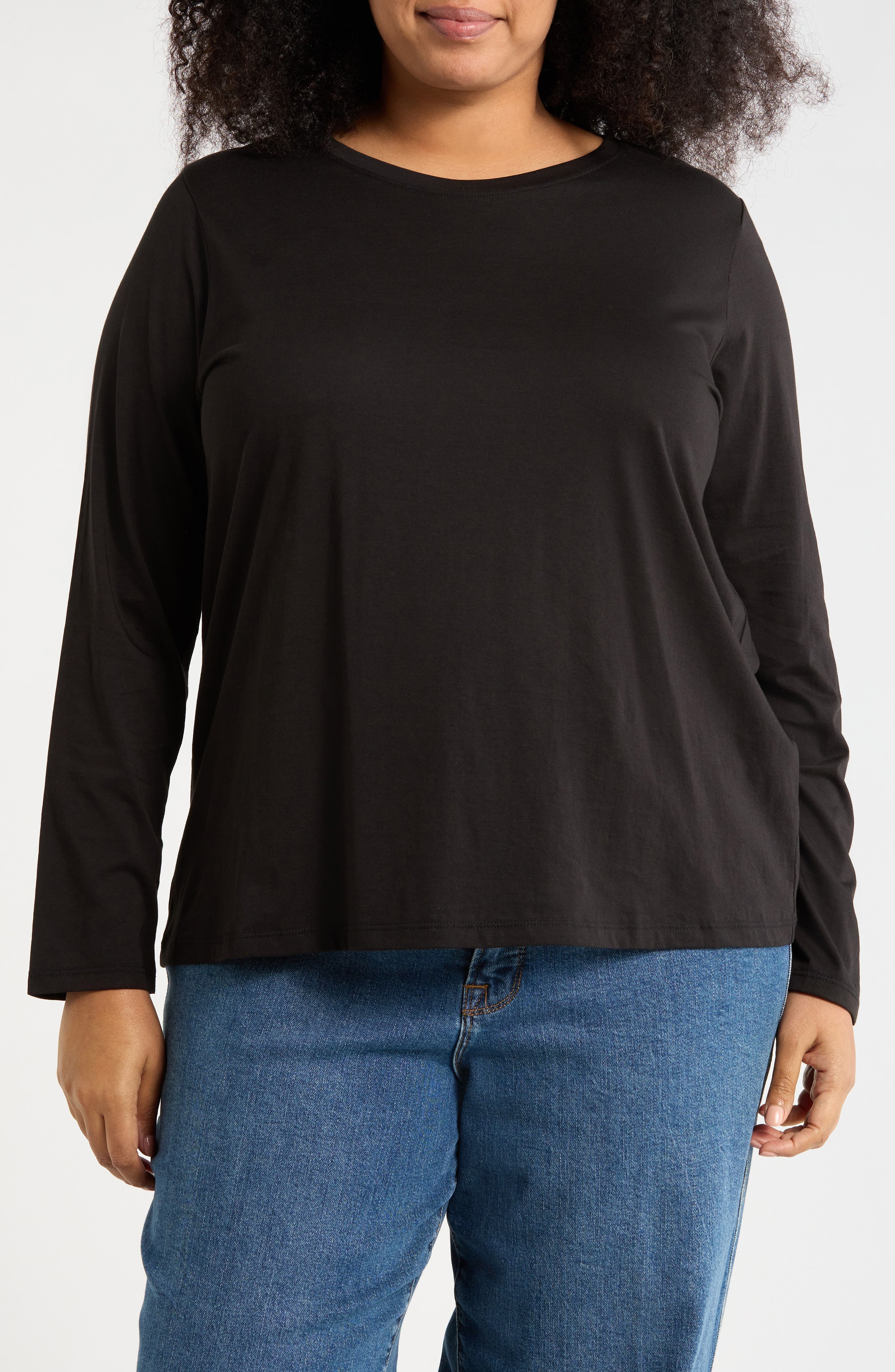 Eileen Fisher Long Sleeve Organic Cotton T-Shirt