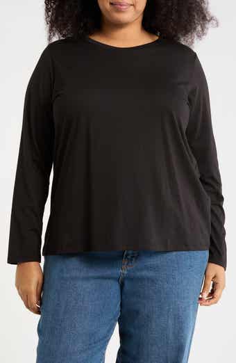Eileen Fisher Long Sleeve Organic Cotton T-Shirt