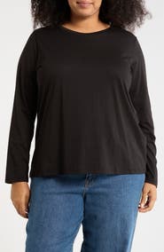 Eileen Fisher Long Sleeve Organic Cotton T-Shirt