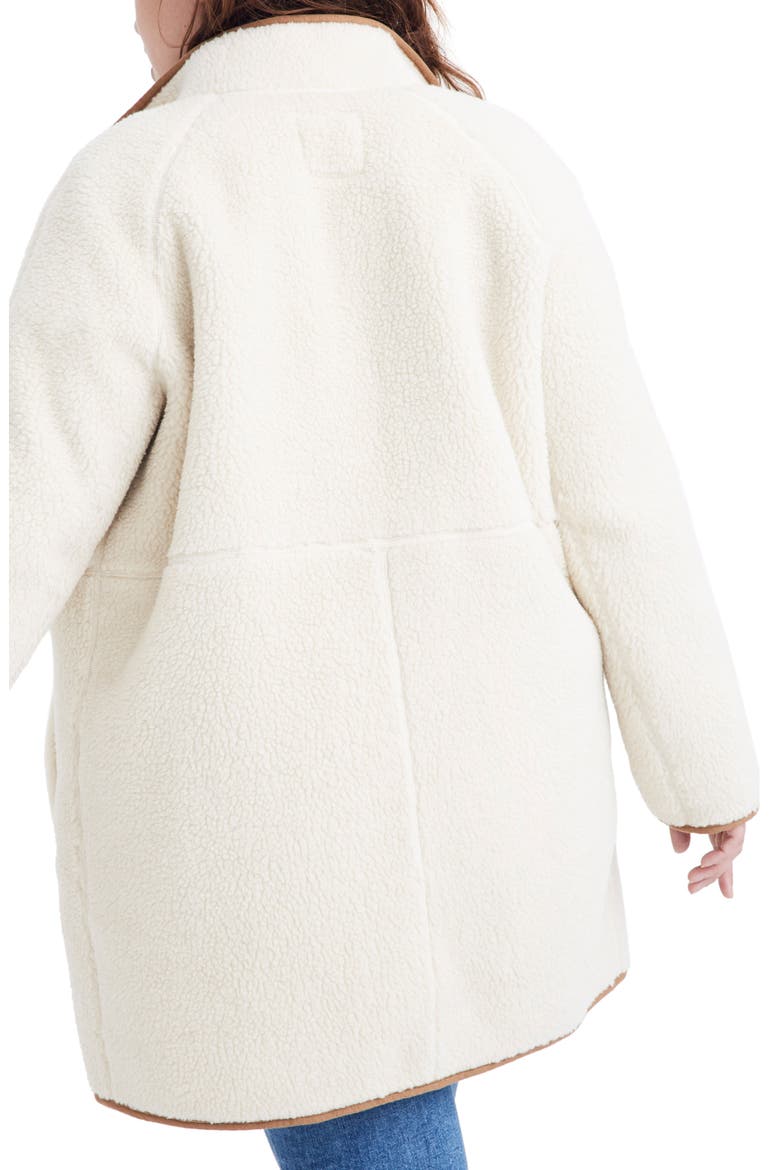 Faux Shearling Cocoon Coat, Alternate, color, BLEACHED LINEN