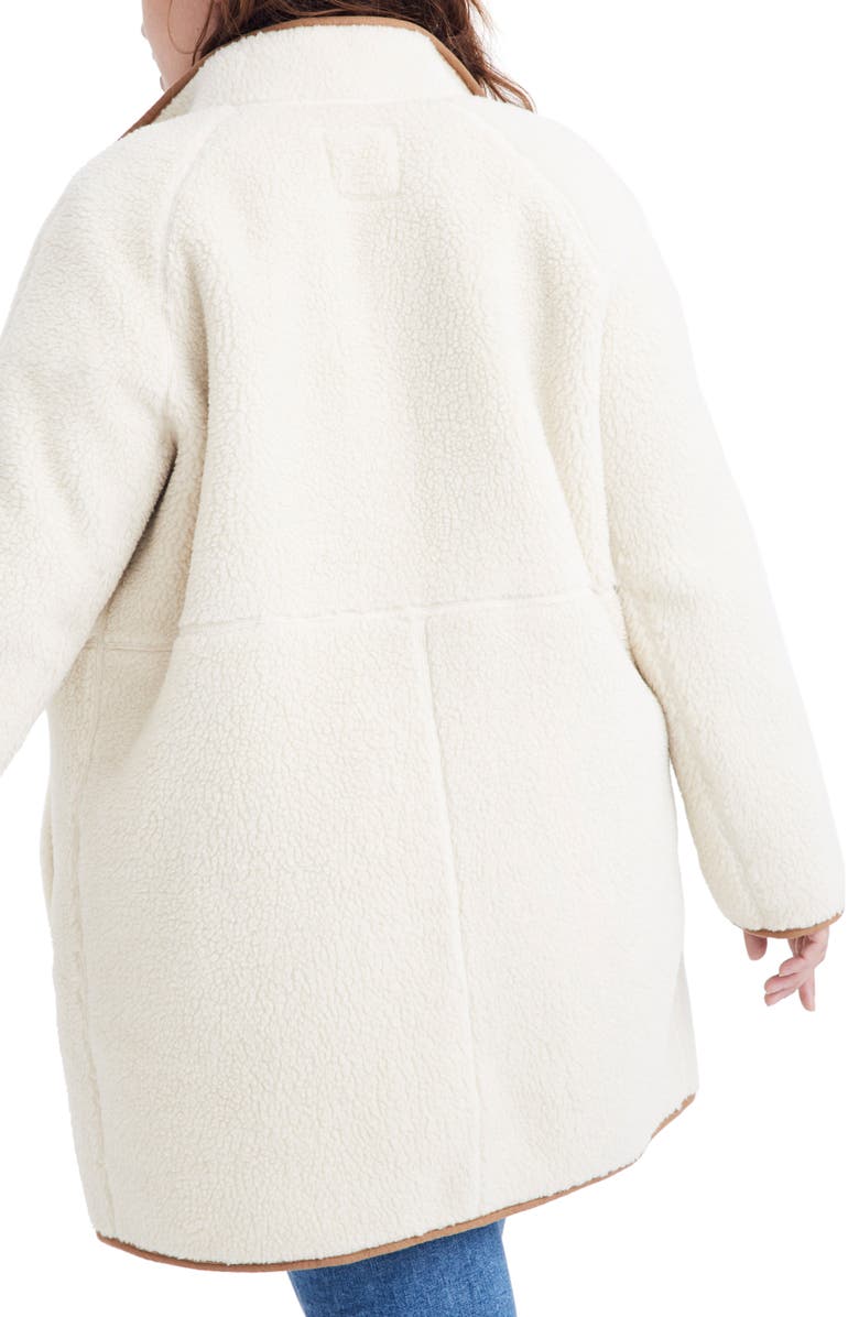 Madewell Faux Shearling Cocoon Coat, Alternate, color,