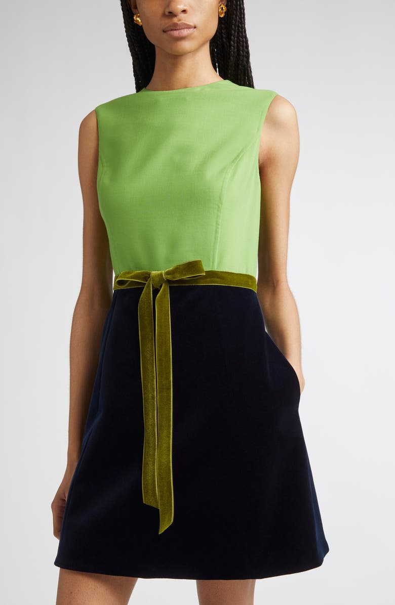 Oscar de la Renta Mixed Media Minidress, Alternate, color,