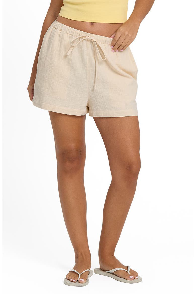 Wanderer Cotton Drawstring Shorts, Main, color, DOVE