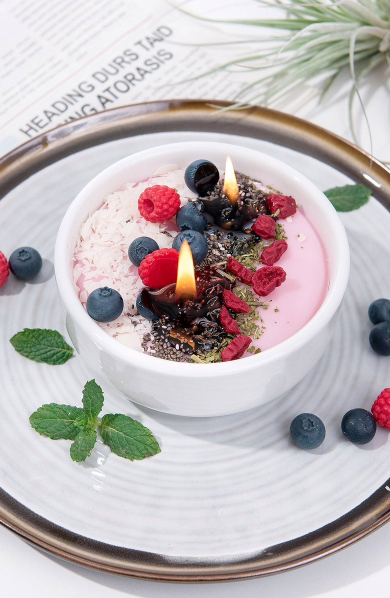 Southlake gifts Smoothie Yogurt Acai Bowl Candle, Alternate, color, Pink