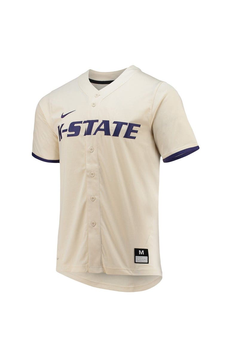 Nike Men's Nike Natural Kansas State Wildcats Replica Baseball Jersey, Alternate, color, Natural