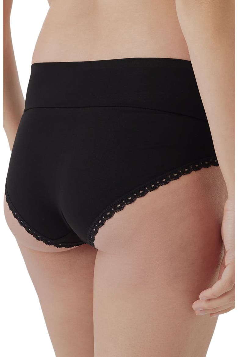 Organic Cotton Maternity Foldover Hipster 4-Pack, Alternate, color, Black