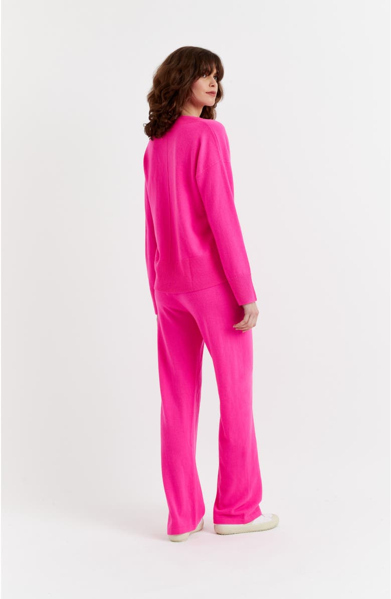 Chinti & Parker V Neck Wool Cashmere Slouchy Lightweight Sweater, Alternate, color, Pink