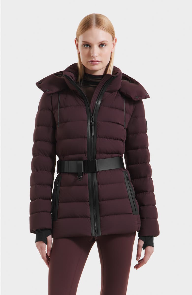 Rudsak Pelin Short Quilted Down Puffer, Main, color, Bordeaux