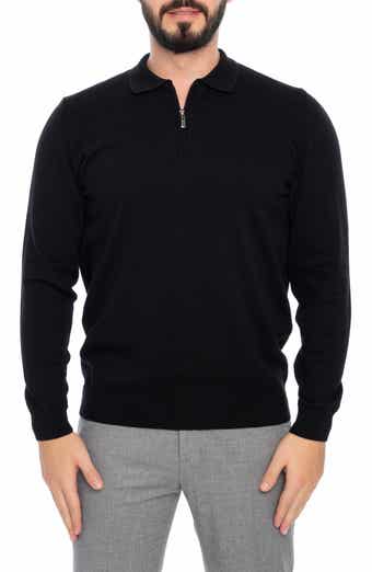 VELLAPAIS 1/4 Zip Cotton Pullover Sweater