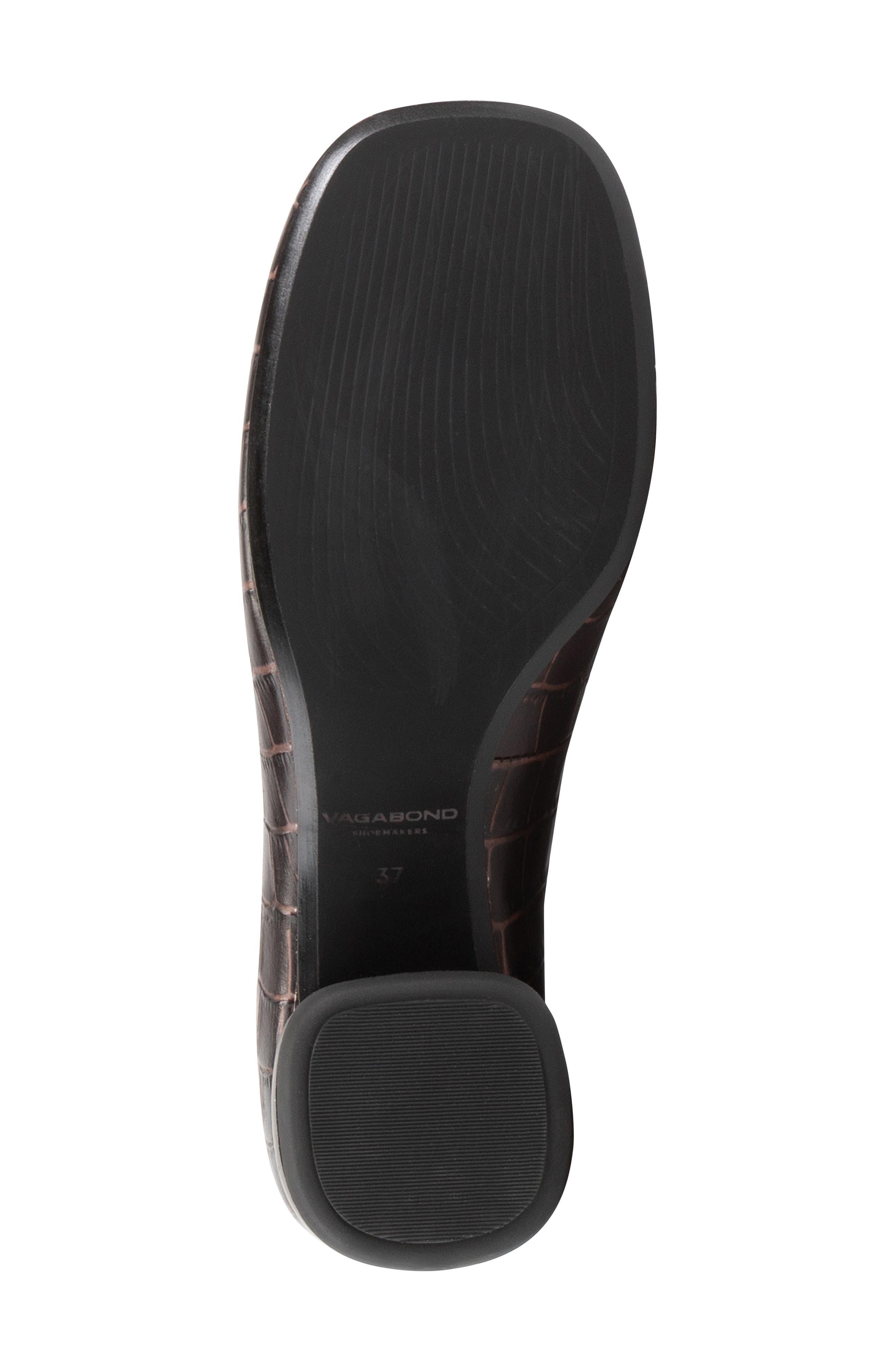 Vagabond Shoemakers Livia Croc Embossed Pump, Alternate, color, Chocolate Leather