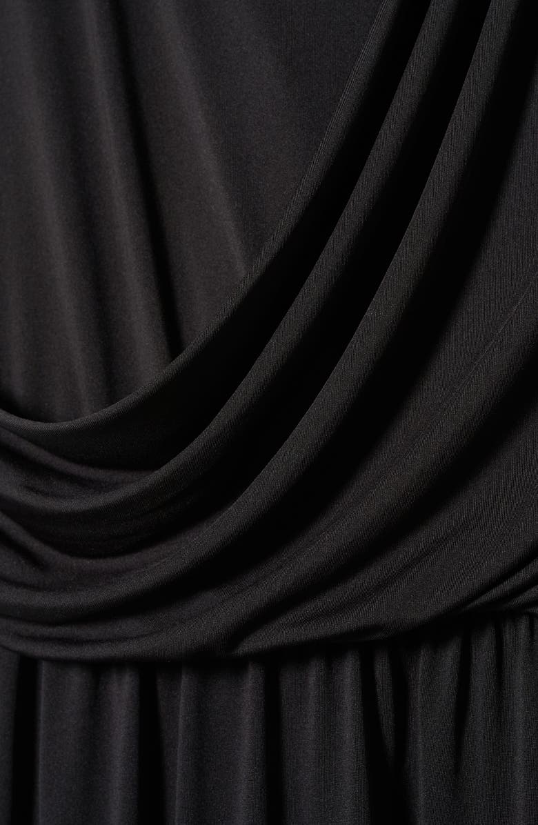 MANGO Drape Front Satin Dress, Alternate, color, 