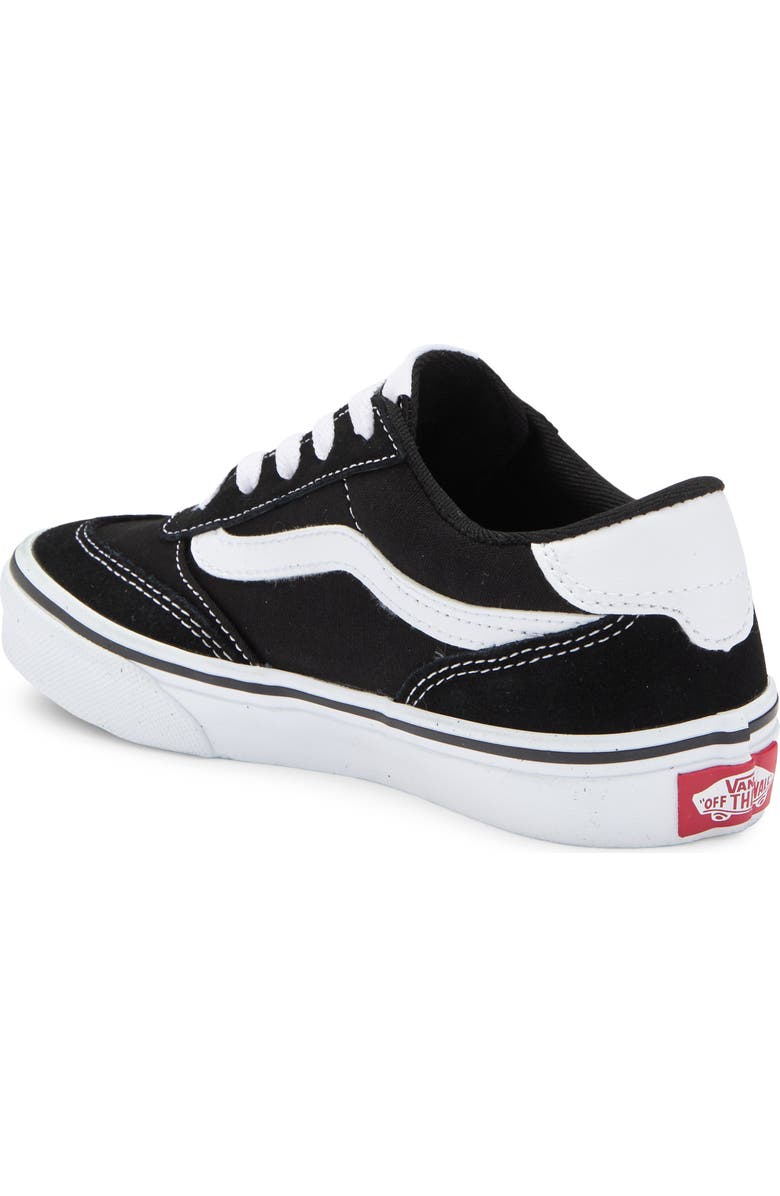 Vans Kids' Brooklyn Sneaker, Alternate, color, Suede/ Canvas Black/ White