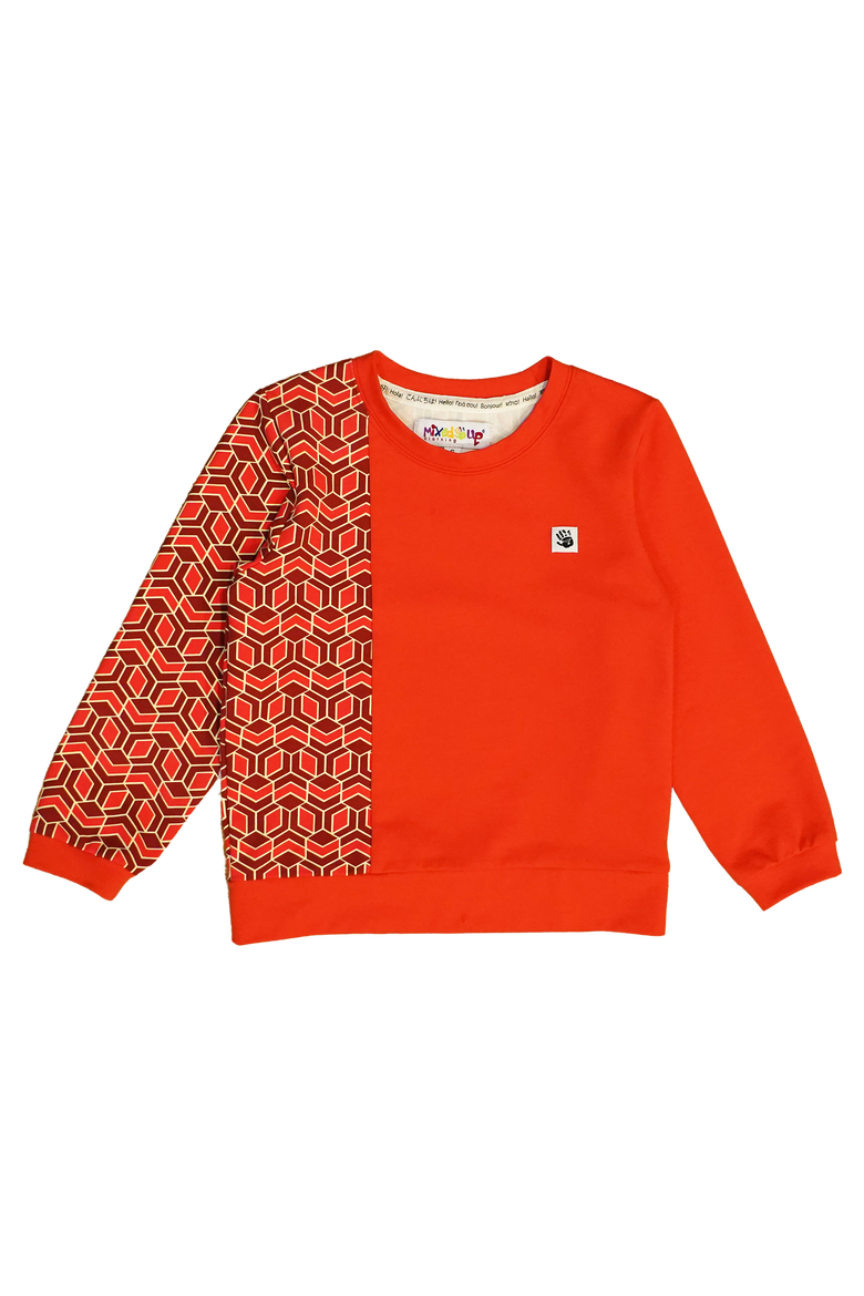 Boys Crewneck Sweatshirt and Jogger Pants Set, Alternate, color, Red Multicolor