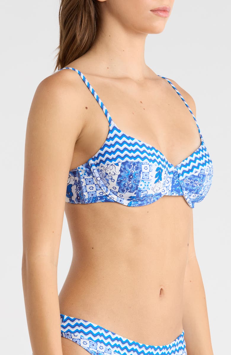 Ramy Brook Mona Underwire Bikini Top, Alternate, color, Ocean Combo