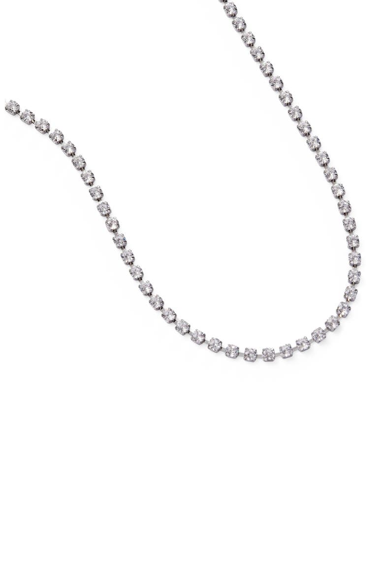 Crystal Tennis Chain  Necklace, Alternate, color, Silver