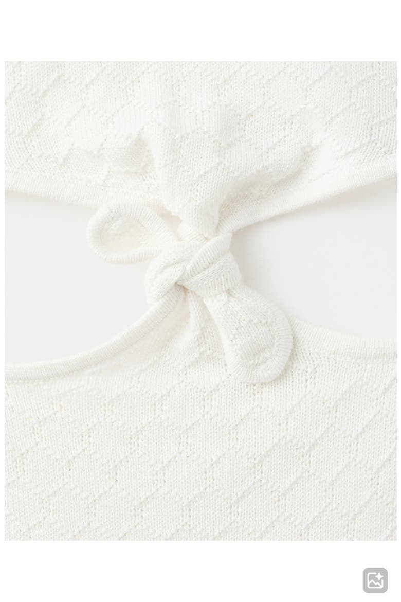 Knit Front Knot Cutout Halter Neck Minidress, Alternate, color, OFF WHITE