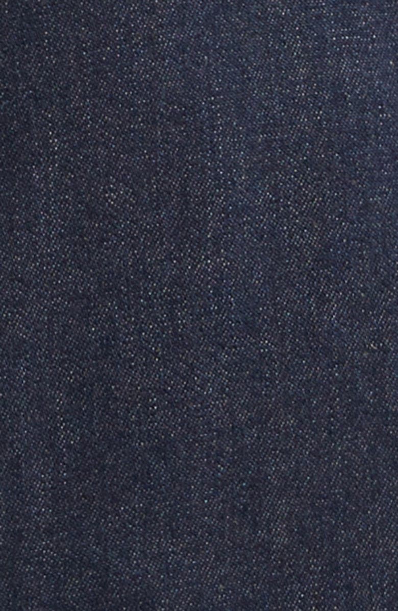 Zimmermann Gathered Long Sleeve Denim Minidress, Alternate, color, Night Sky