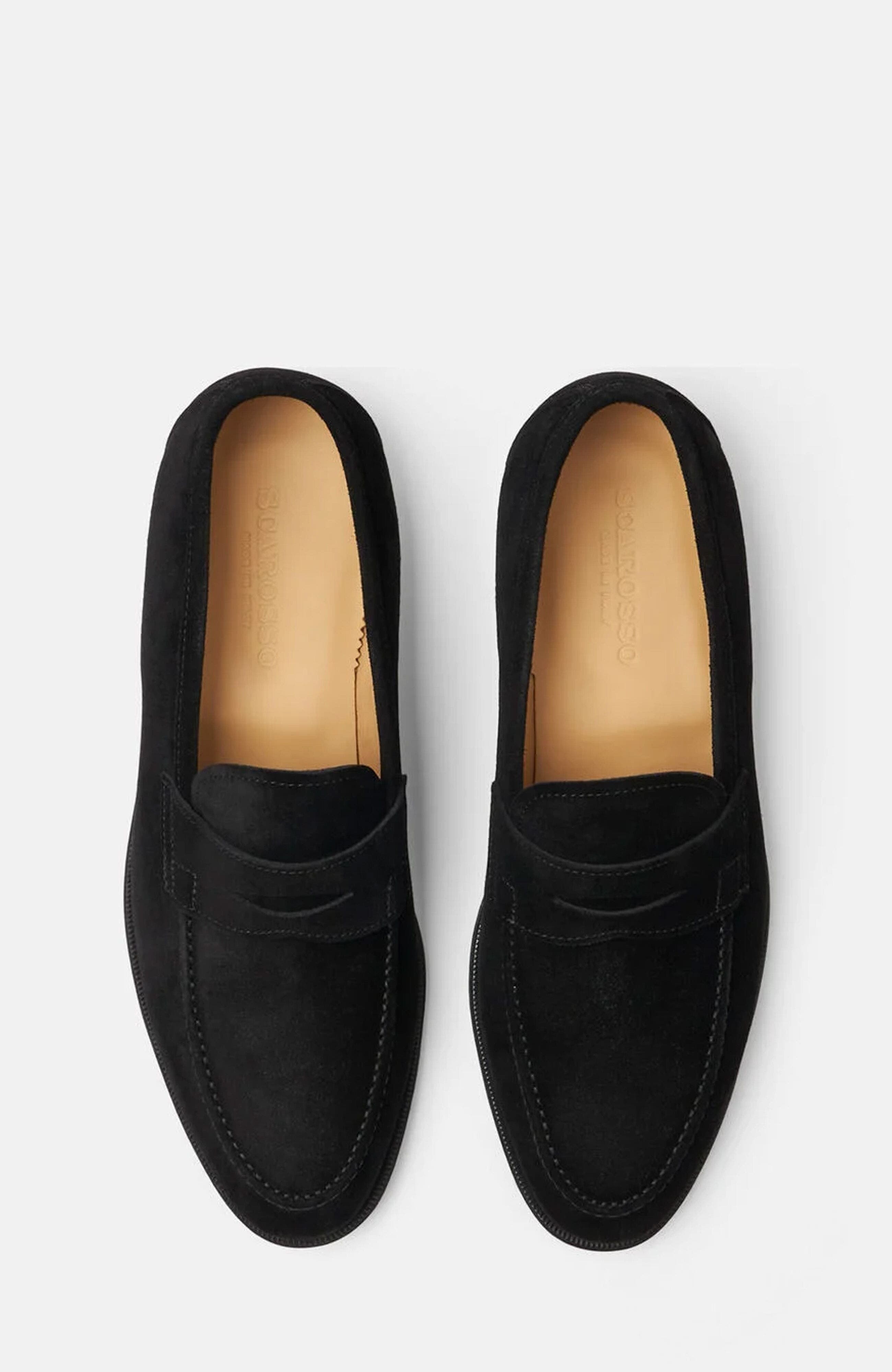 Stefano Loafers, Alternate, color, Black - Suede