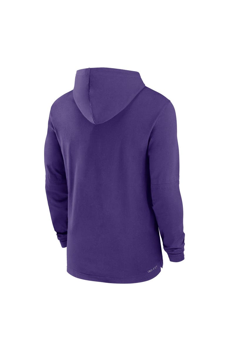 Nike Men's Nike Purple LSU Tigers 2024 Sideline Hoodie Performance Long Sleeve T-Shirt, Alternate, color, Purple