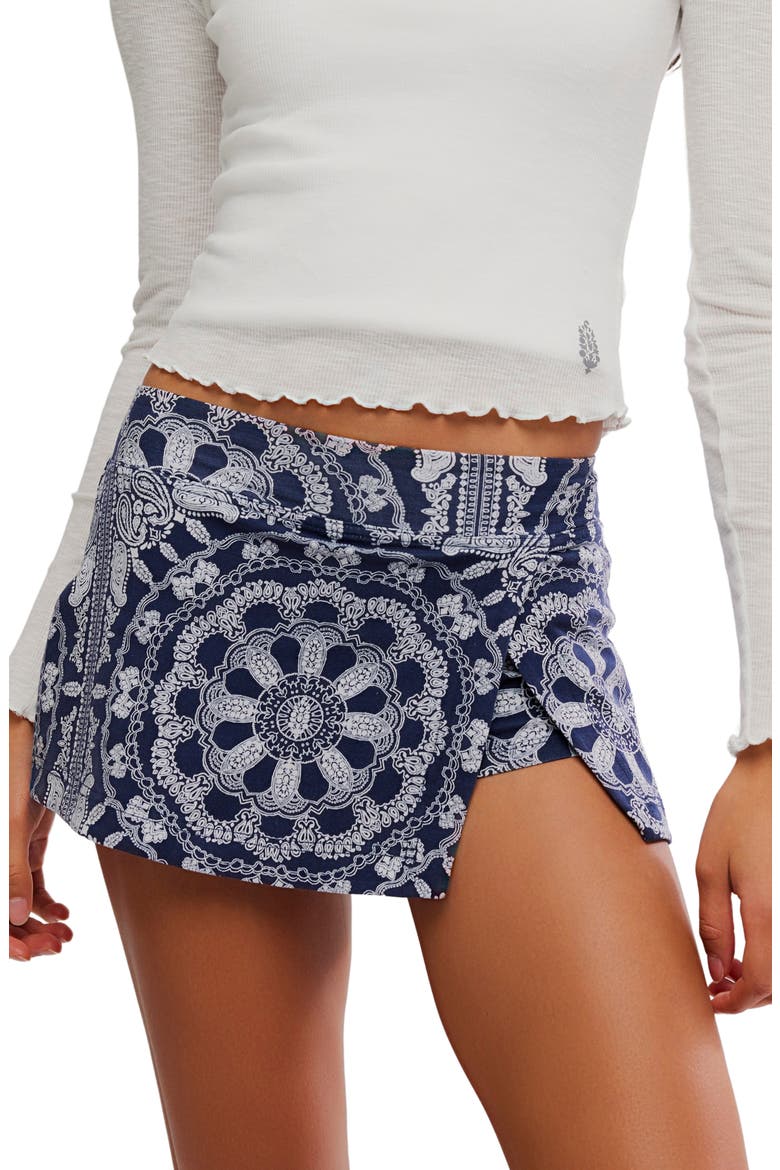 FP Movement Hot Shot Print Skort, Main, color, BANDANA NAVY COMBO
