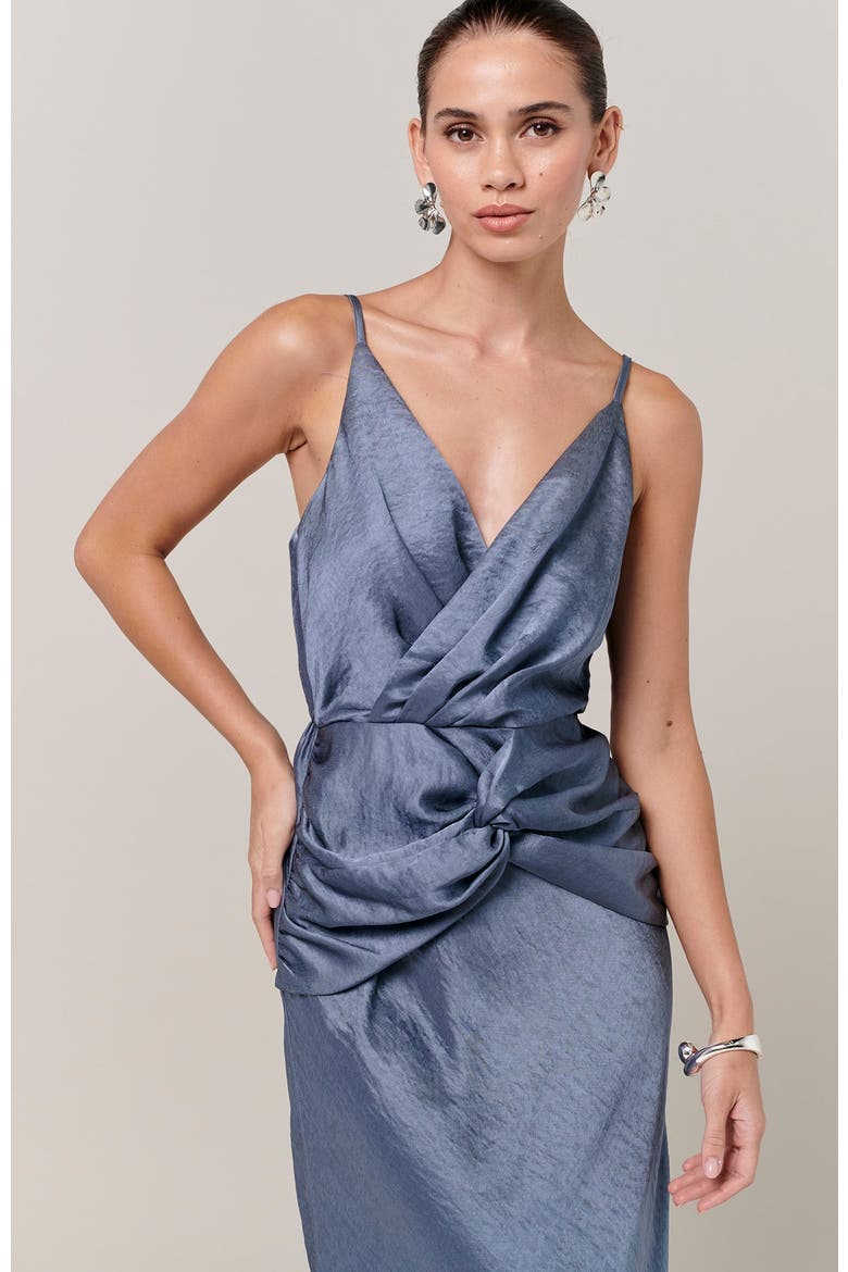 Paula Midi Dress, Alternate, color, Petrol Blue