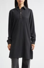 Maison Margiela Waffle Stitch Long Sleeve Wool Polo