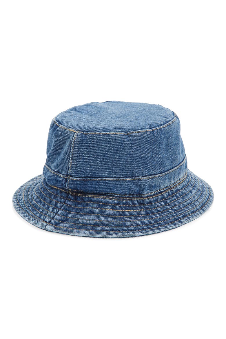 Denim Bucket Hat, Main, color, MEDIUM WASH