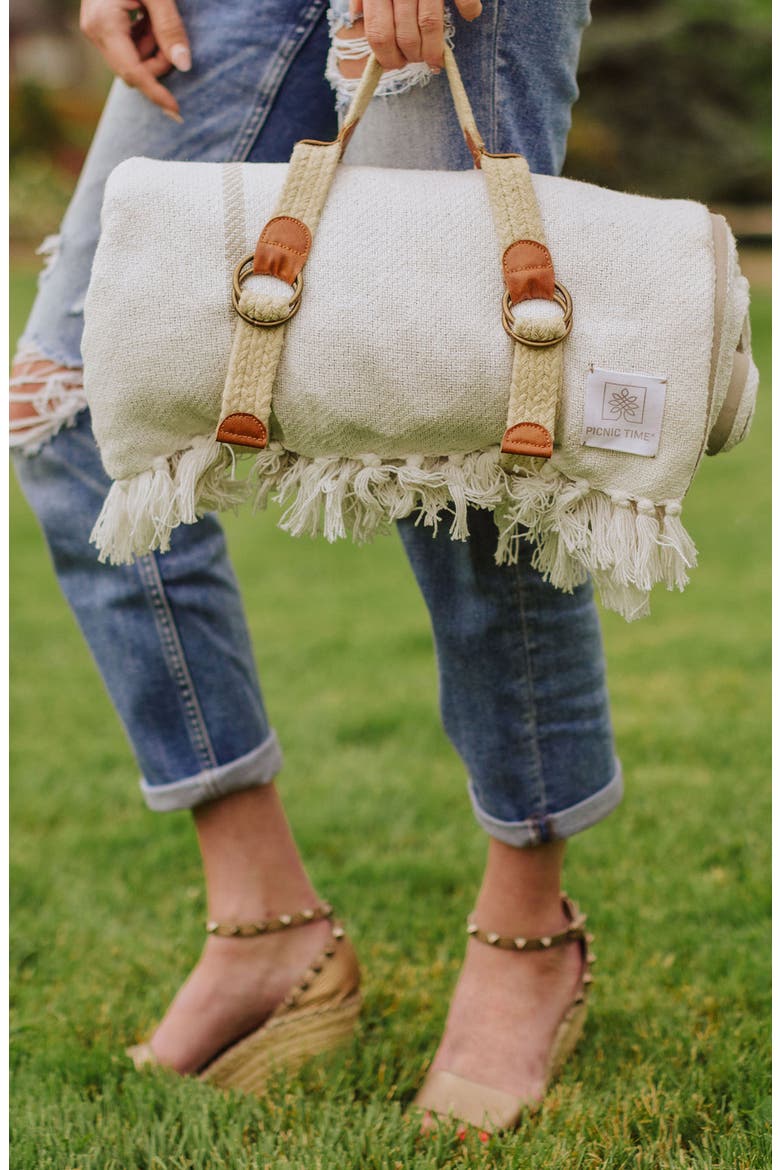 Montecito Outdoor Picnic Blanket, Alternate, color, WHITE