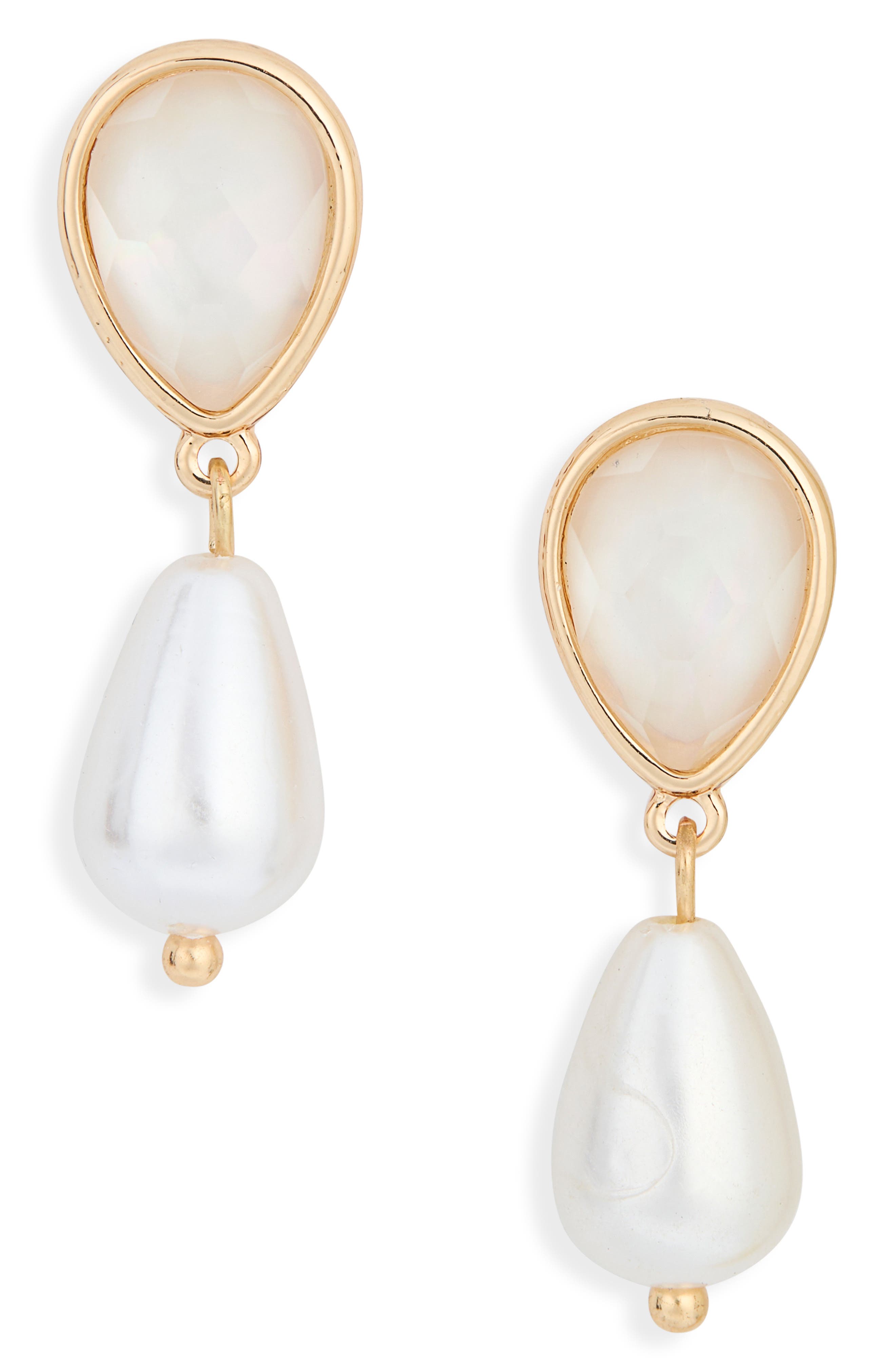 Eternal Gleam Faux Pearl Drop Earrings