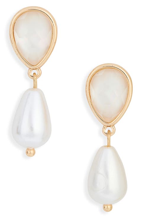 Eternal Gleam Faux Pearl Drop Earrings