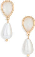 Ettika Eternal Gleam Faux Pearl Drop Earrings