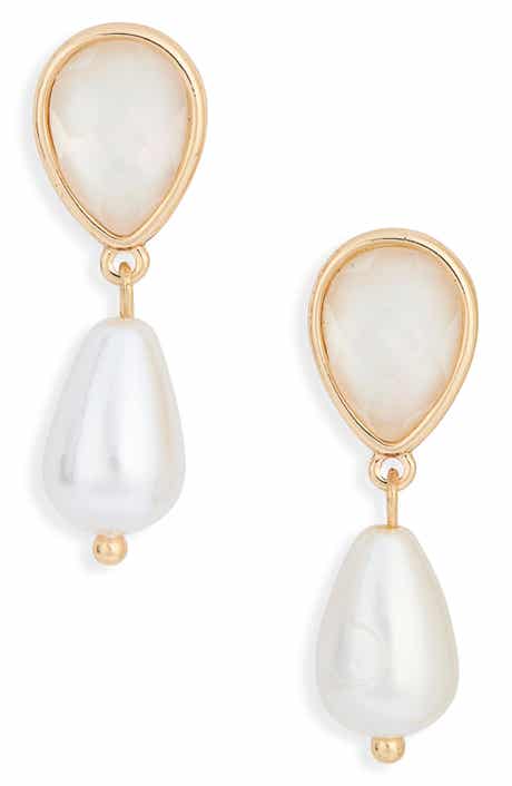 Eternal Gleam Faux Pearl Drop Earrings