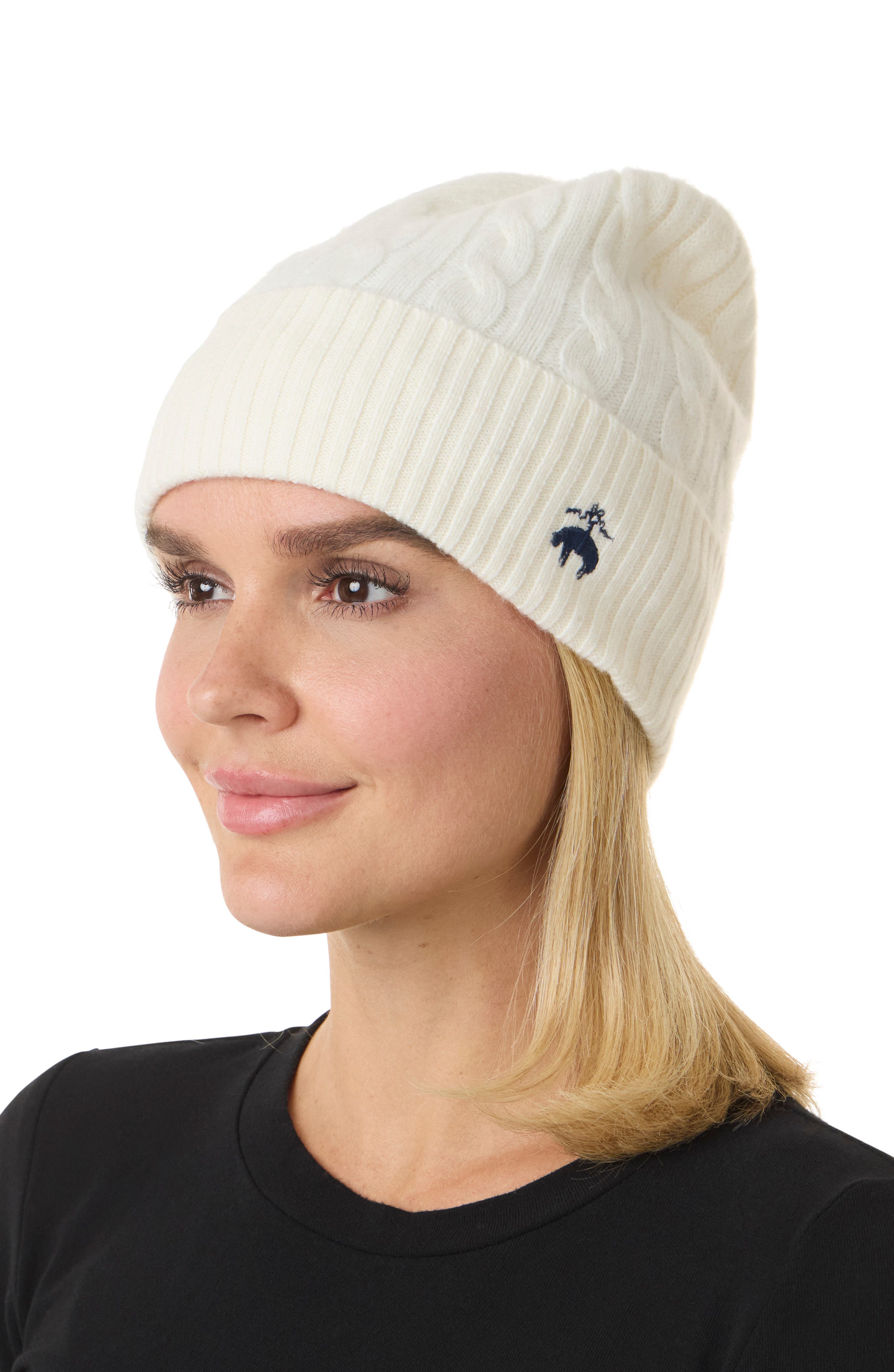 Wool & Cashmere Cable Beanie