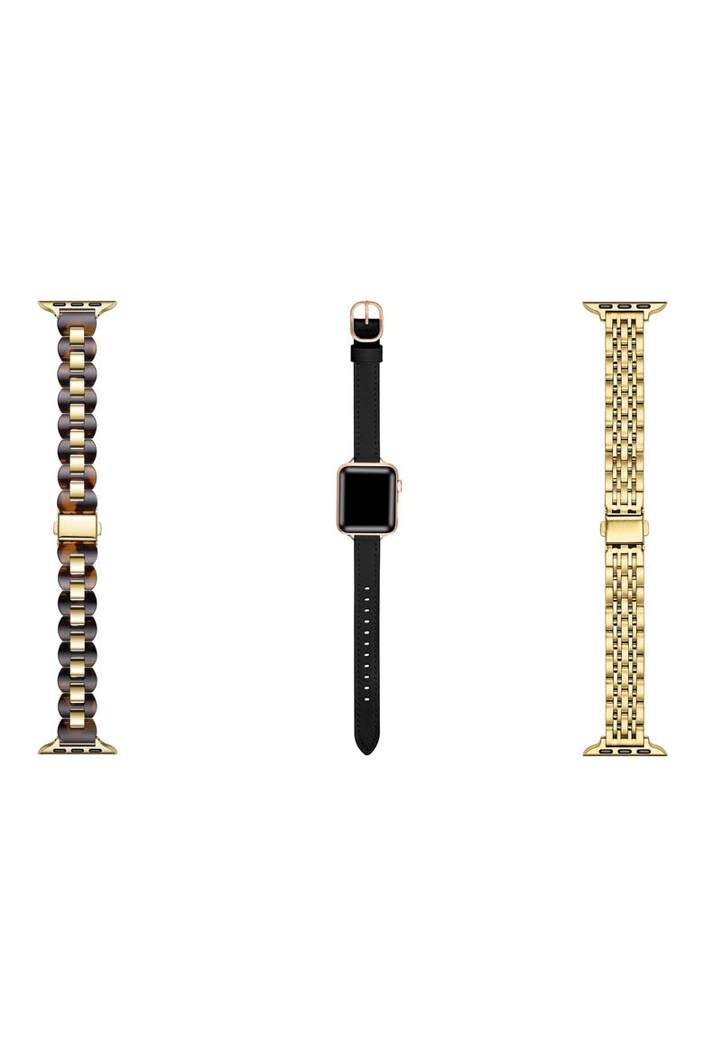 Assorted 3-Pack Apple Watch® Watchbands, Alternate, color, GOLD ASSORTED
