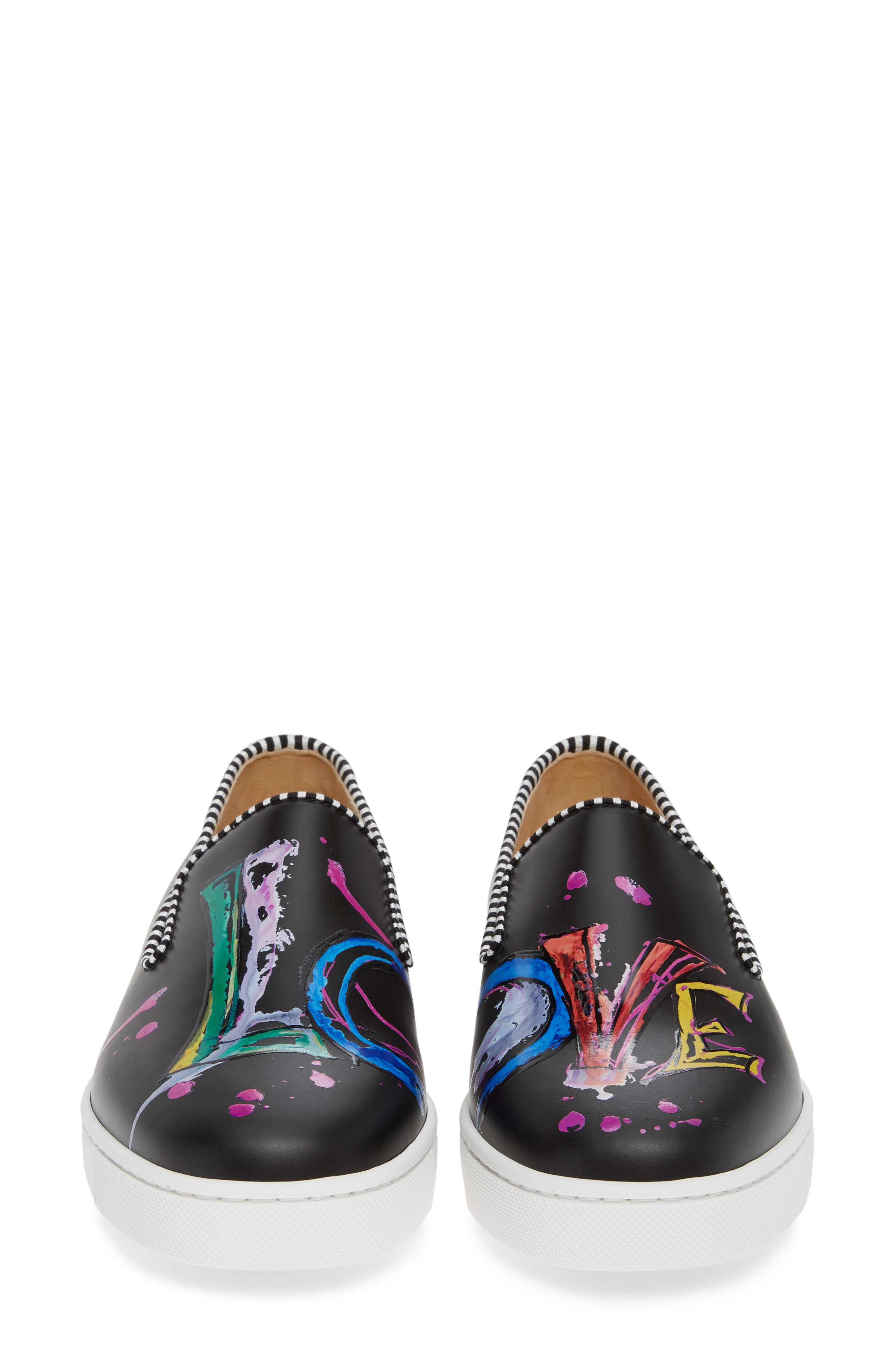 Christian Louboutin Loubi Love Slip-On Sneaker, Alternate, color, 