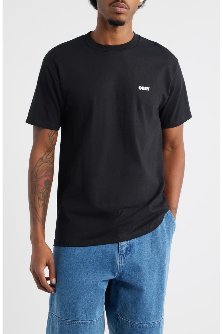 Smog City Cotton Graphic T-Shirt, Main, color, BLACK
