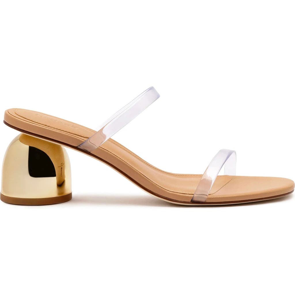 Larroude Dew Drop Mules Clear In Tan
