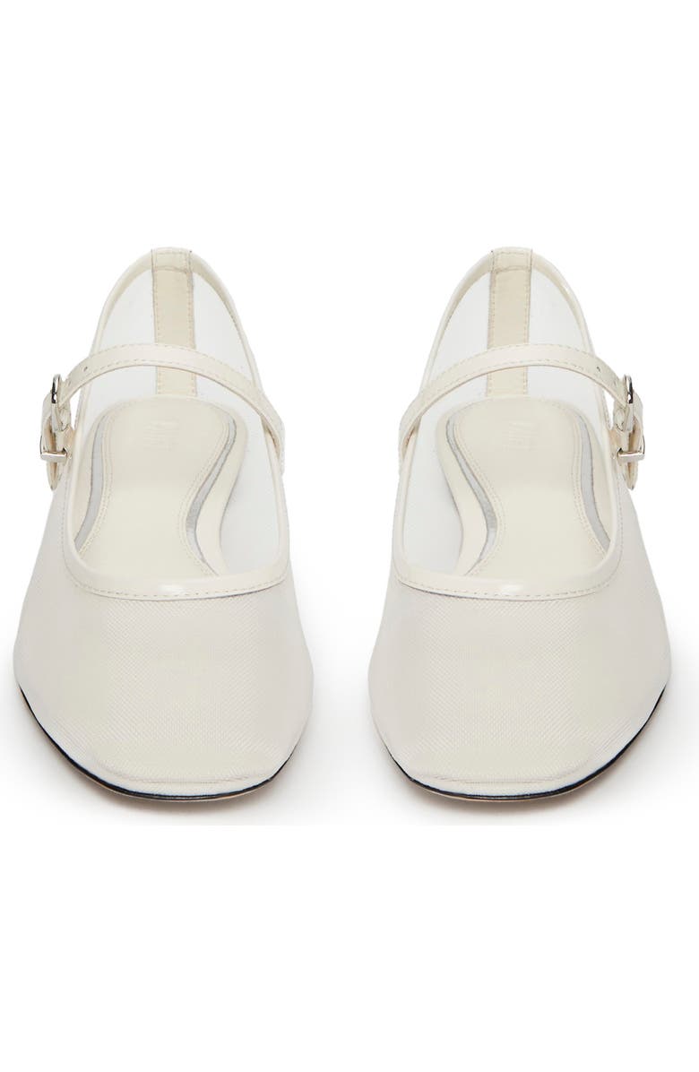PAIGE Josie Mesh Mary Jane Flat, Alternate, color, Bone