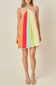 English Factory Umbrella Halter Minidress